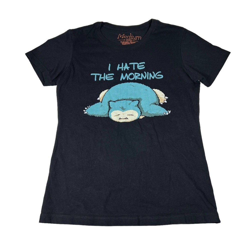 BustedTees "I Hate The Morning" Woman's T-Shirt Size M